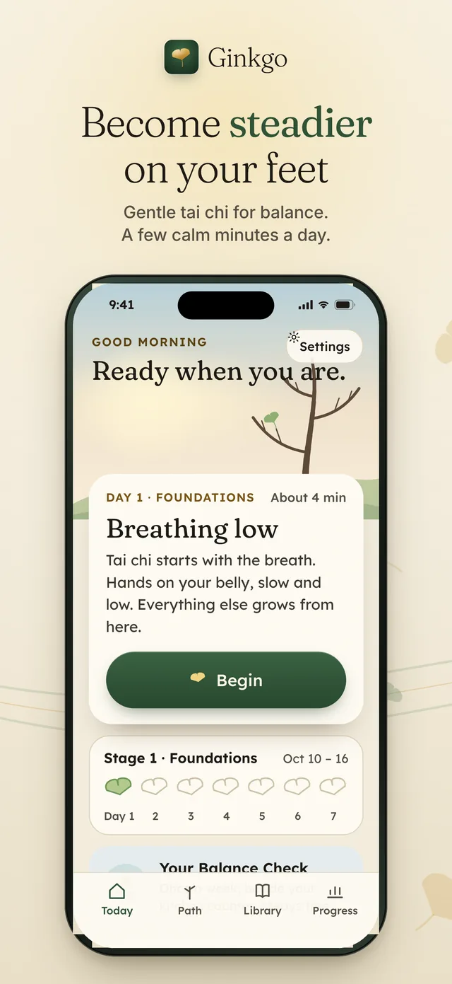Screenshot from the Ginkgo App Store listing