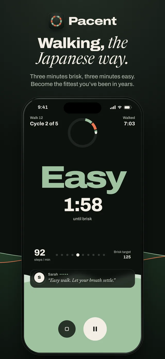 Screenshot from the Pacent App Store listing